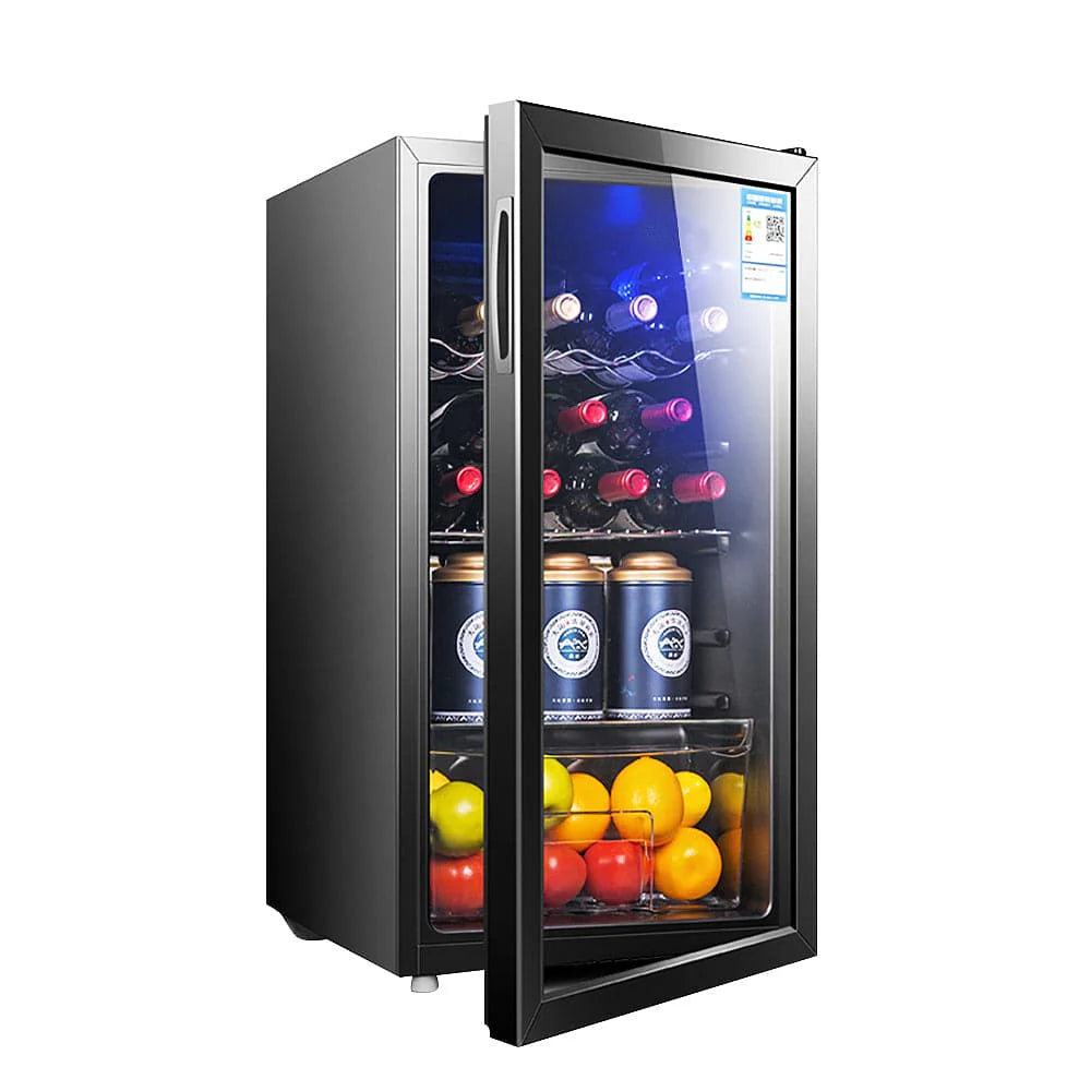 COOLBABY Household Wine Cooler Wine Cabinet Refrigerator Beverage Cooler Four-layer Mini Refrigerator Small Wine Cellar