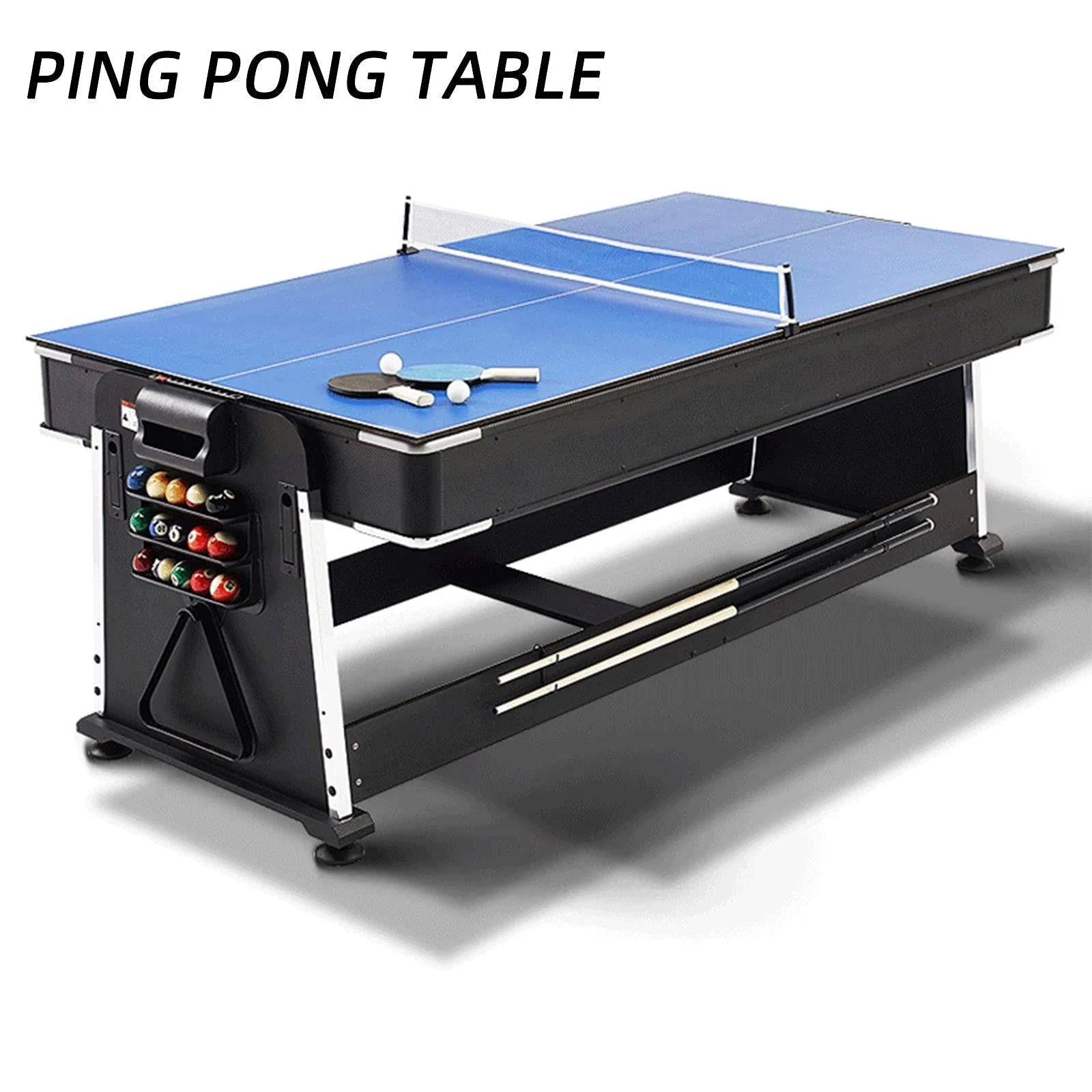 4 in 1 DGMT-3005 7ft Blue Pool Table Billiard + Air Hockey + Tennis Table-GCC Home Center