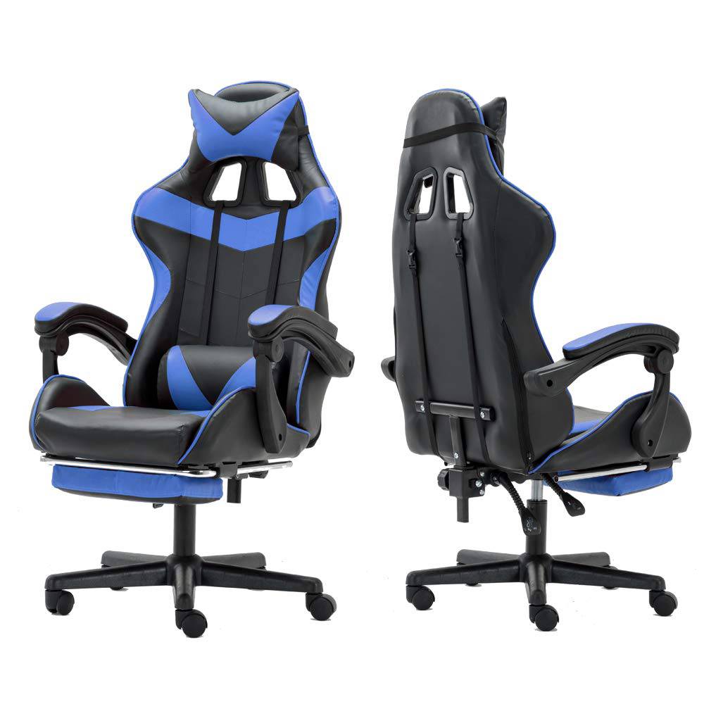 Ergonomic High-Back Chair with Padded Footrest, Swivel, Recline, and Enhanced Comfort Support-GCC Home Center