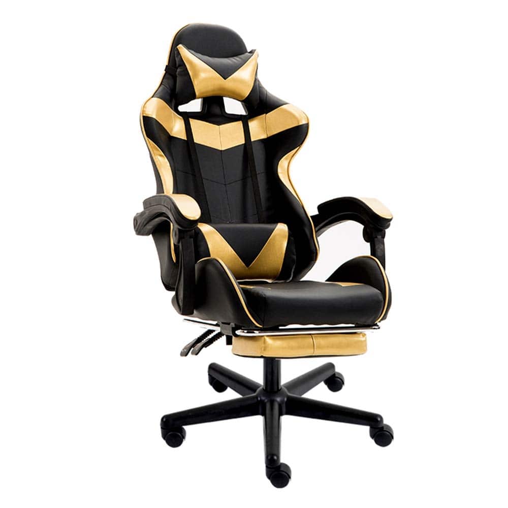 Ergonomic High-Back Chair with Padded Footrest, Swivel, Recline, and Enhanced Comfort Support-GCC Home Center