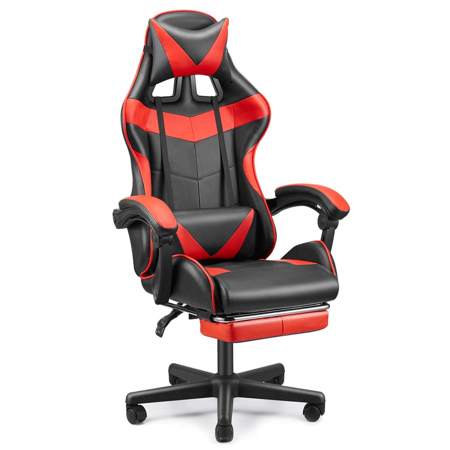 Ergonomic High-Back Chair with Padded Footrest, Swivel, Recline, and Enhanced Comfort Support-GCC Home Center