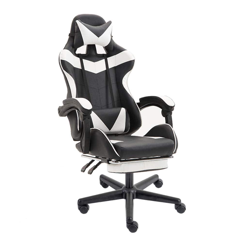 Ergonomic High-Back Chair with Padded Footrest, Swivel, Recline, and Enhanced Comfort Support-GCC Home Center
