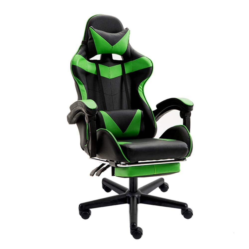 Ergonomic High-Back Chair with Padded Footrest, Swivel, Recline, and Enhanced Comfort Support-GCC Home Center