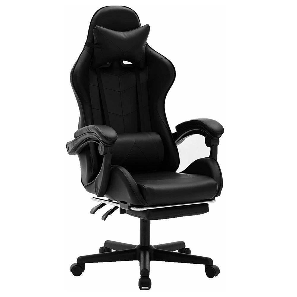 Ergonomic High-Back Chair with Padded Footrest, Swivel, Recline, and Enhanced Comfort Support-GCC Home Center