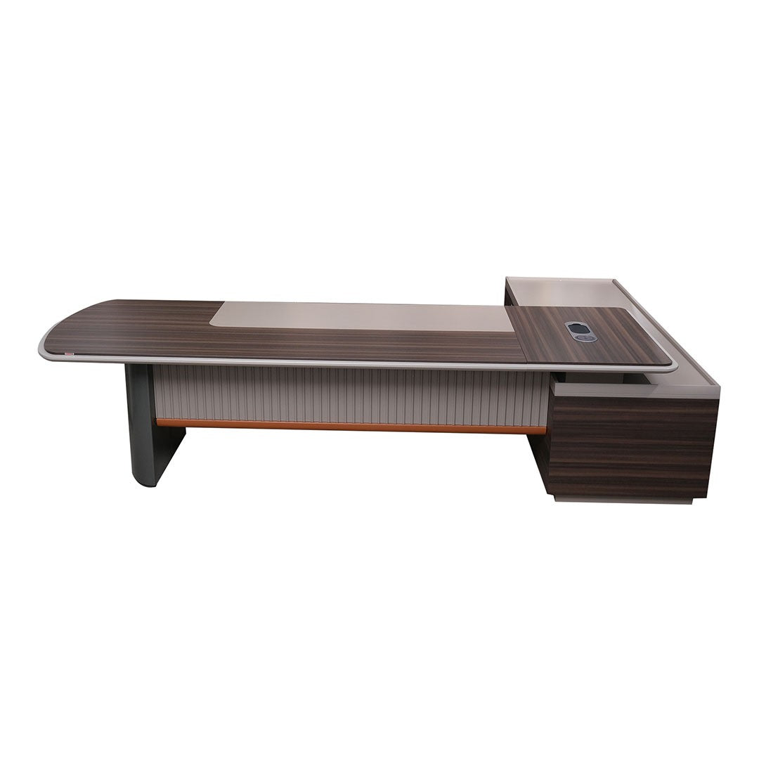 Luxury Executive Office Table With Elegant Brown Finish For Modern Office-GCC Home Center