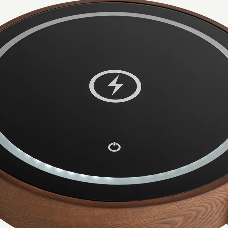 Smart End Table Built-in Wireless Charger – Black