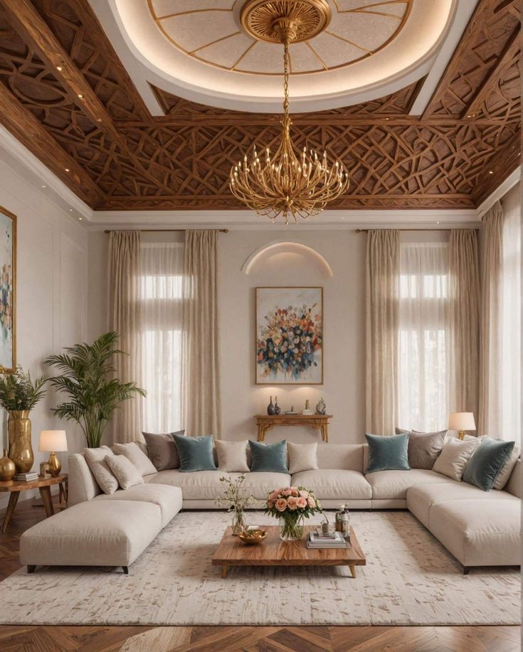 Luxury U-Shaped Majlis Sofa - Modern Arabic Living Room Seating