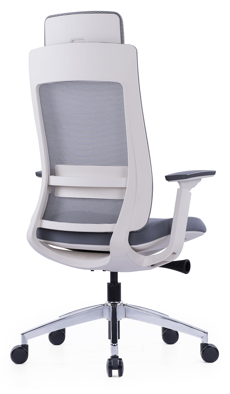 Ergonomic Multifunction Office Chair – Adjustable Headrest, 4-Position Lock, and Chrome Base