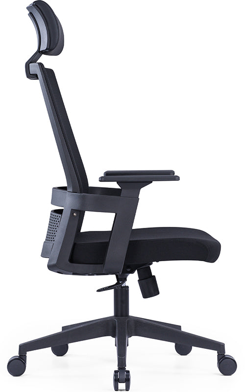 Ergonomic Office Chair – High-Density Seat, Adjustable Lumbar, Fixed Armrest