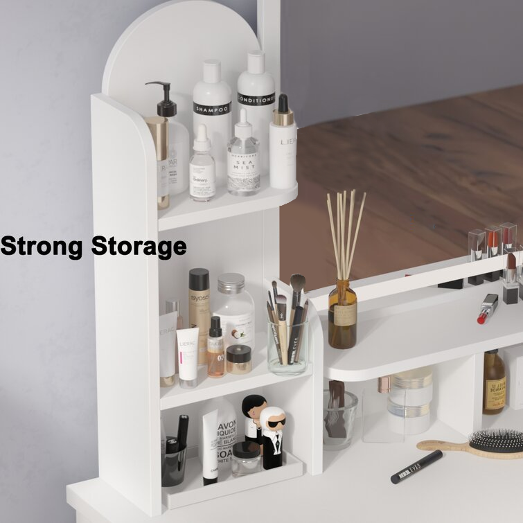 Wide Vanity Set with Stool and Mirror-GCC Home Center