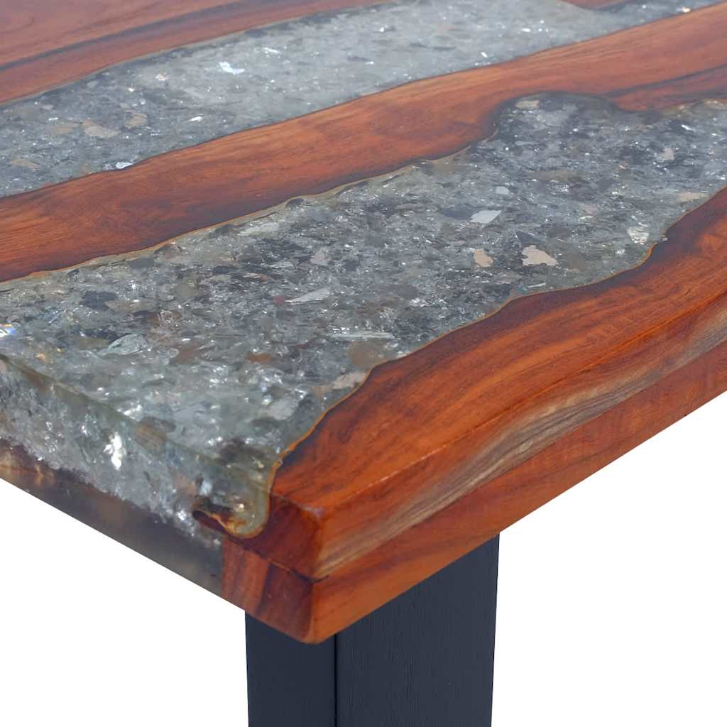 Premium Handmade Coffee Table Teak Resin 100x50 cm