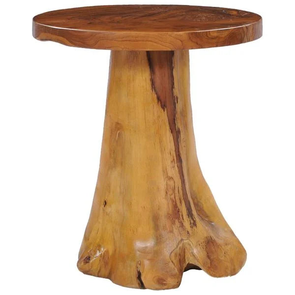 Coffee Table 40 × 40 cm Solid Teak Wood with Unique Root Base Design