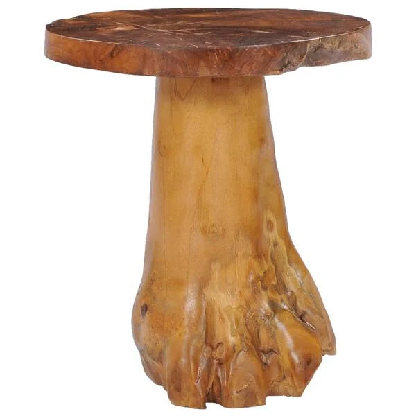 Coffee Table 40 × 40 cm Solid Teak Wood with Unique Root Base Design