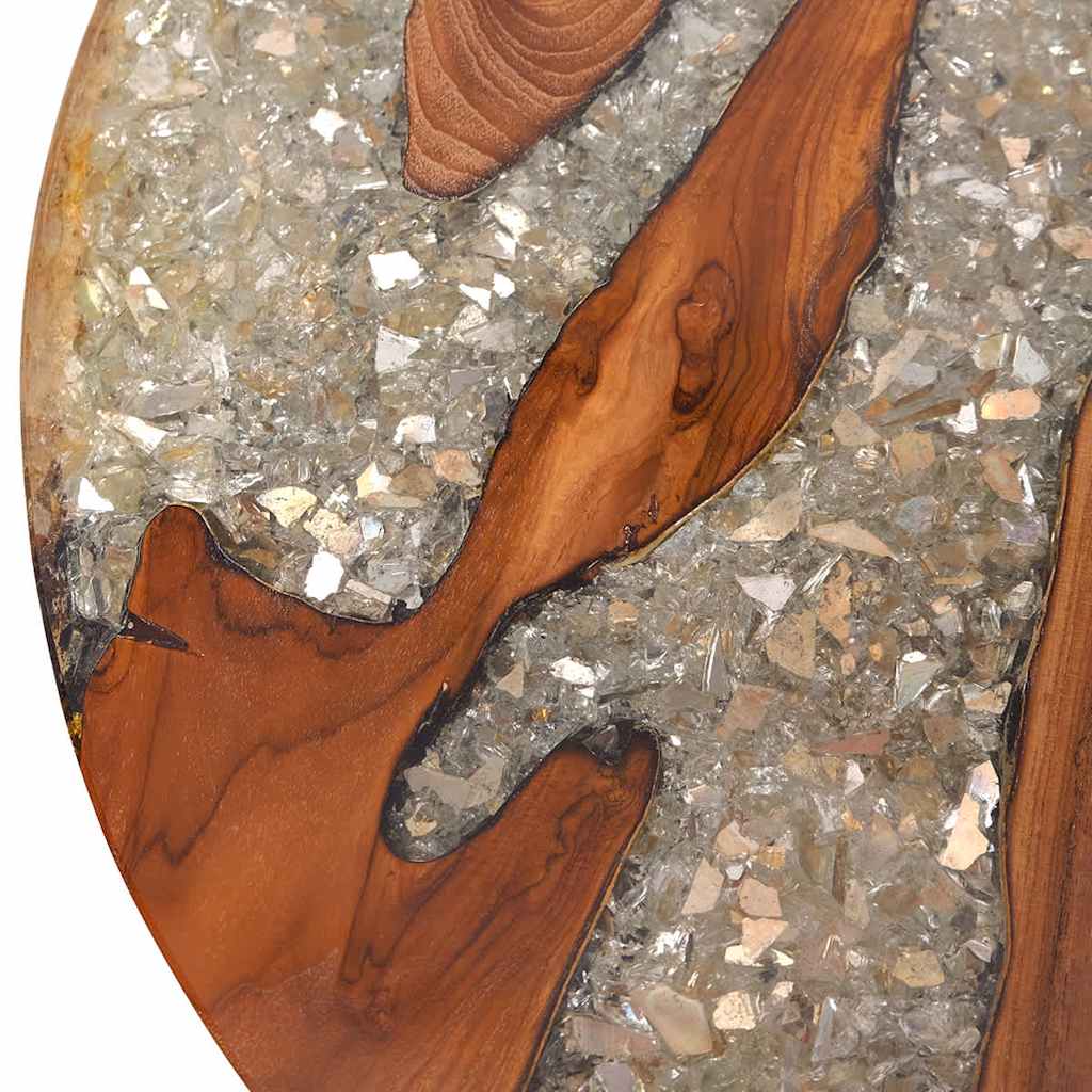 Elegant Coffee Table Teak Resin 60 cm