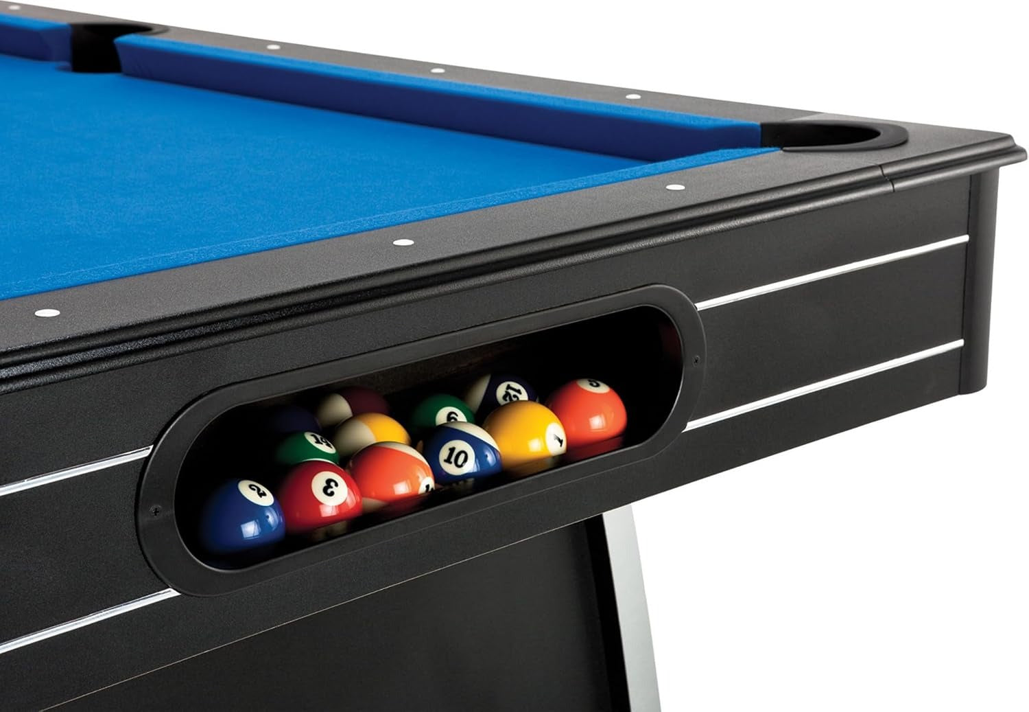 Home I Pool Table – 8ft | Black Finish | Ball Return System