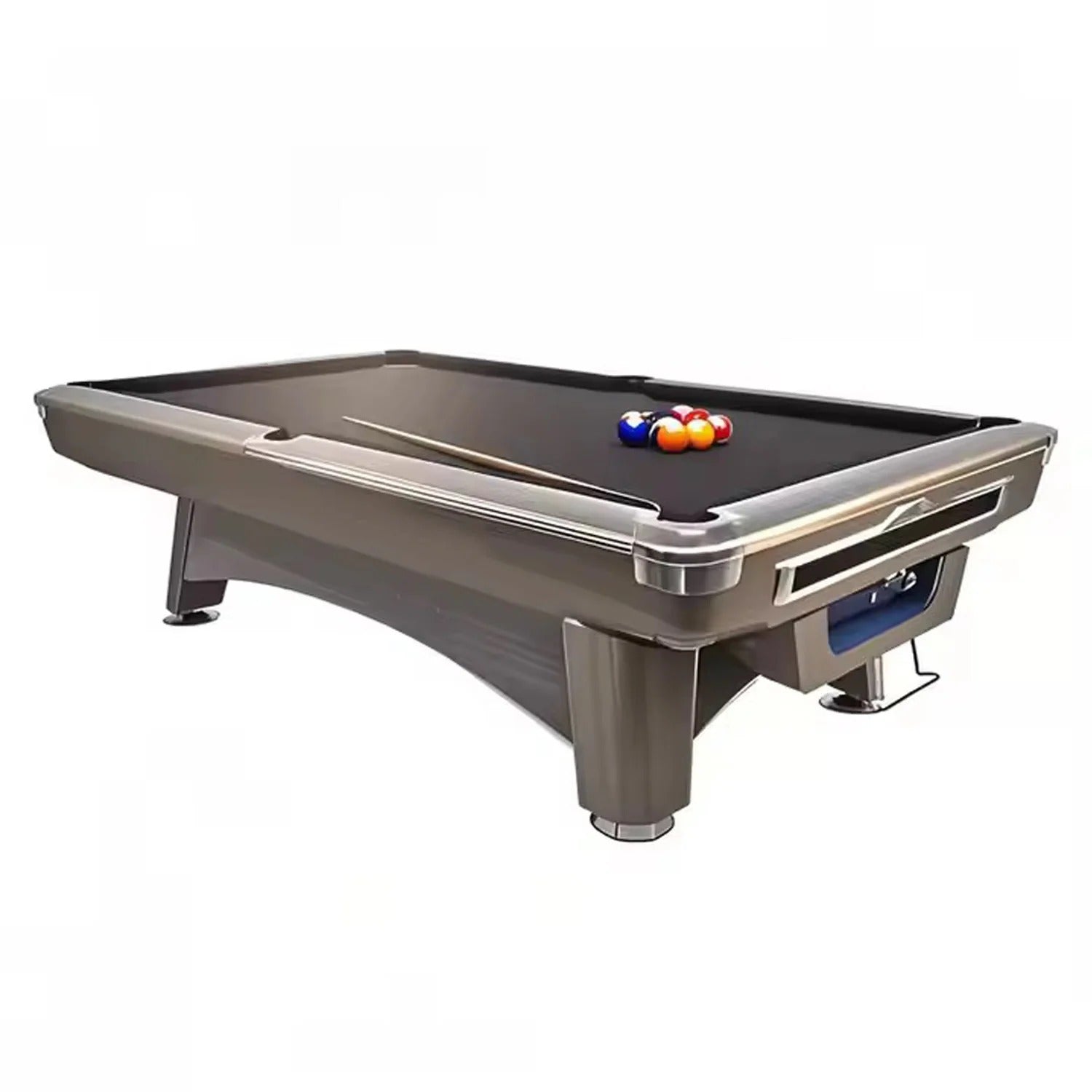 9FT Natural Slate Pool Table | Solid Maple Wood Billiard Table with Moorj 900 Felt | Premium Professional Game Room Pool Table