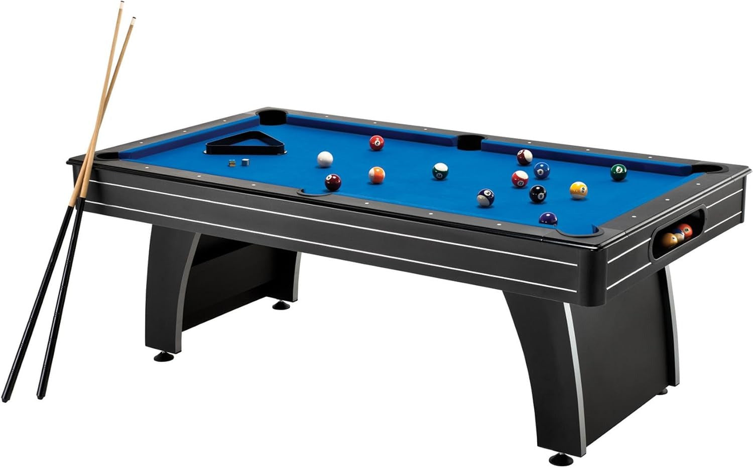 Home I Pool Table – 8ft | Black Finish | Ball Return System