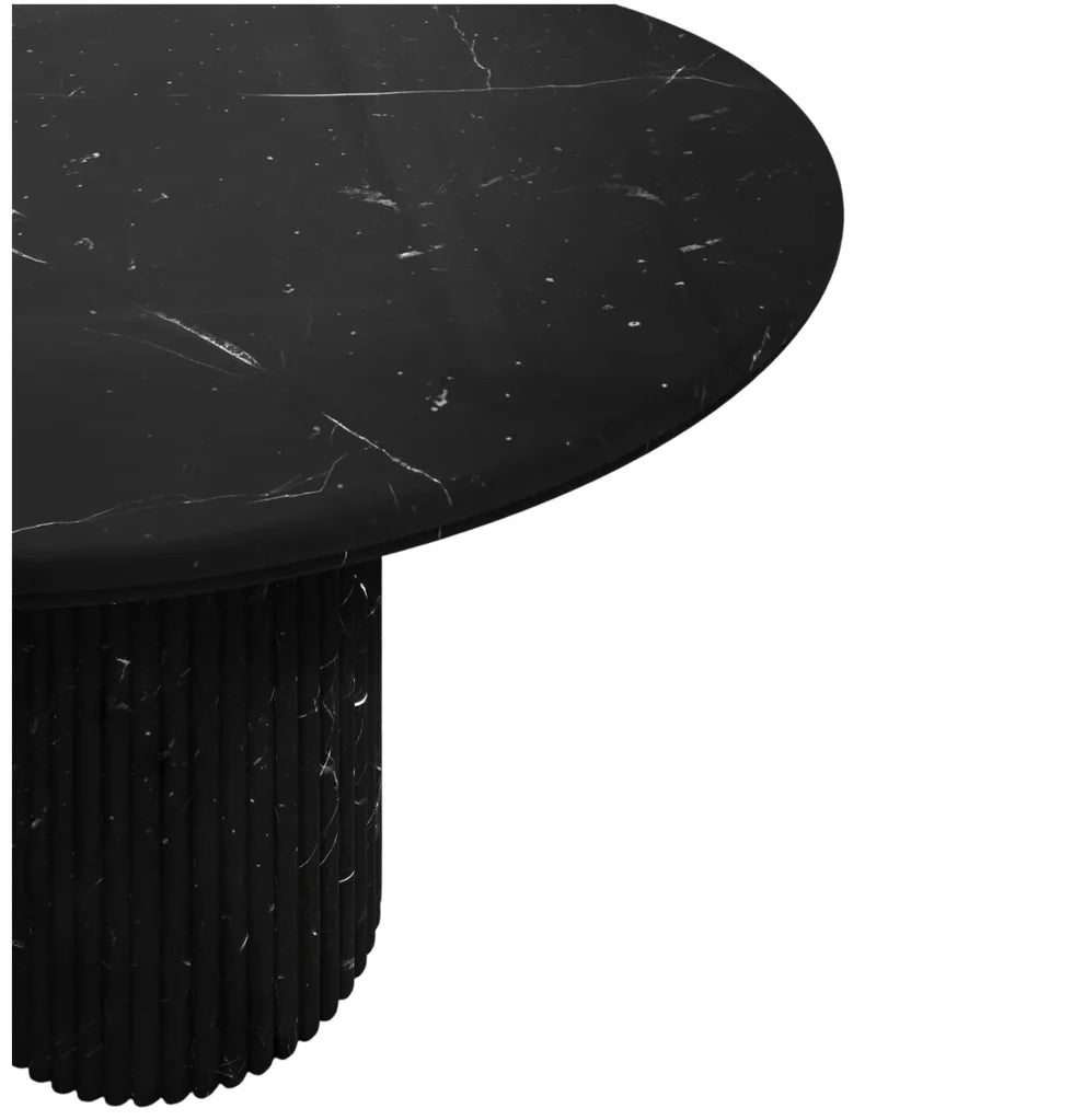 Black Marquina Marble Dining Table-GCC Home Center