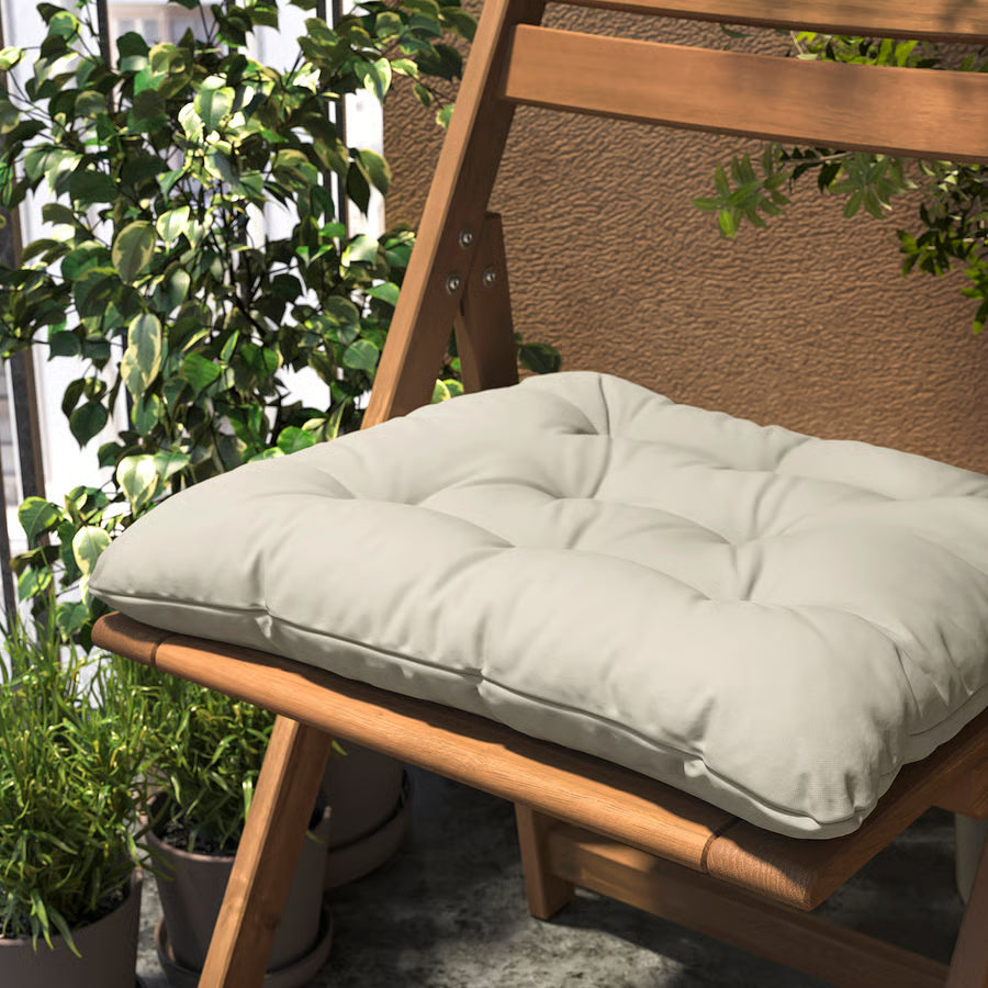 Outdoor Chair Cushion, Light Grey-Beige (36×32 cm)
