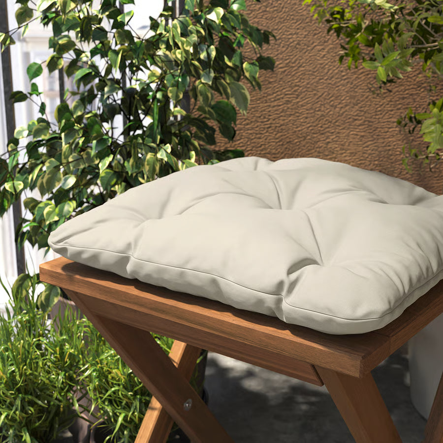 Outdoor Chair Cushion, Light Grey-Beige (36×32 cm)
