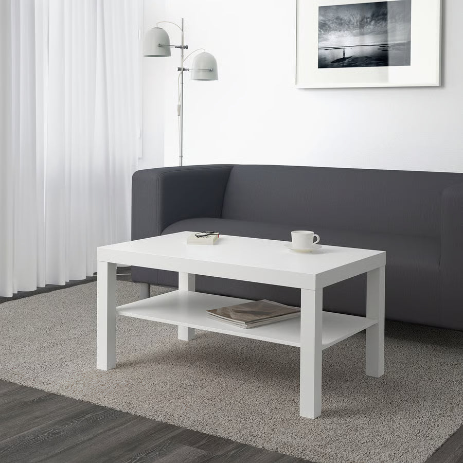 Coffee Table, White, 90×55 cm