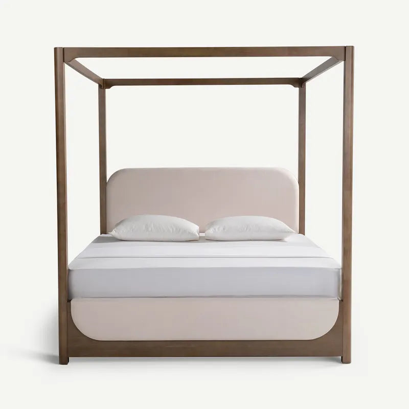 Elegant King Bed 180x200cm – Natural