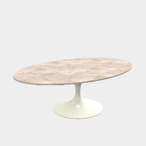 Luxury Oval Dining Table – Warm Gray