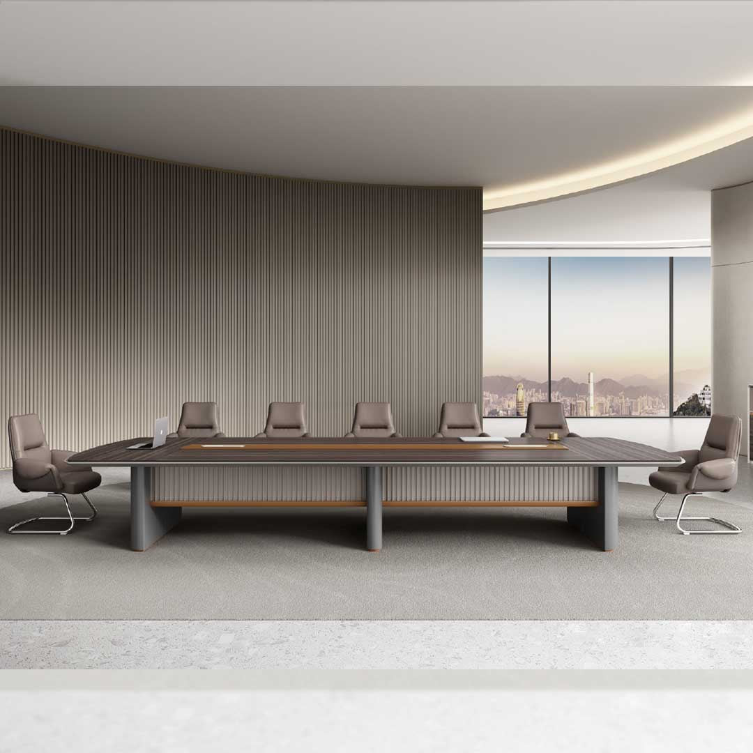 Modern Office Meeting Table, Luxury Office Table - Brown-GCC Home Center
