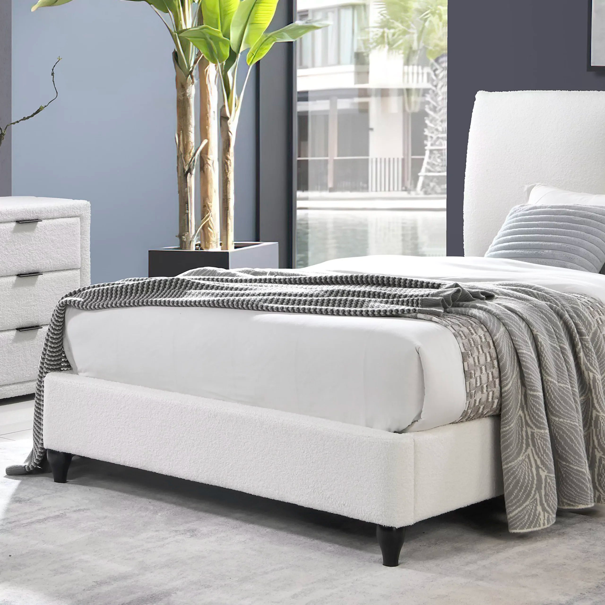 Malta Single Bed – Cream White