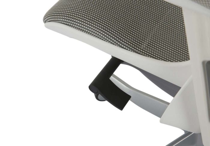 Executive Medium Back Height Ergonomic Mesh Chair, Office Conference Mesh Chairs With Adjustable-Backrest Caster Wheels- White-GCC Home Center