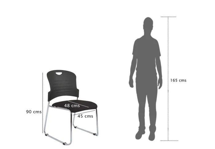 Guest Chair, Office Chair - Black-GCC Home Center