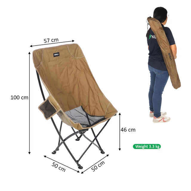 Comfortable Chair with Cup Holder for Camping