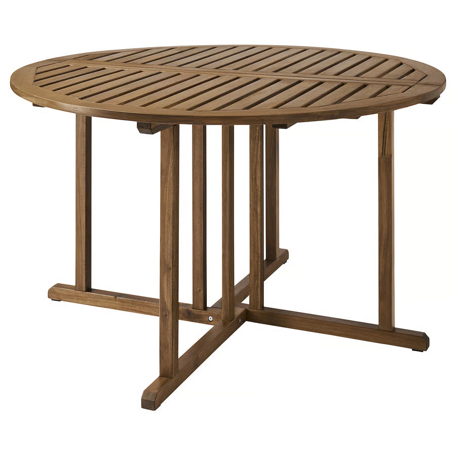 Outdoor Table, Light Brown Stained (130 cm)