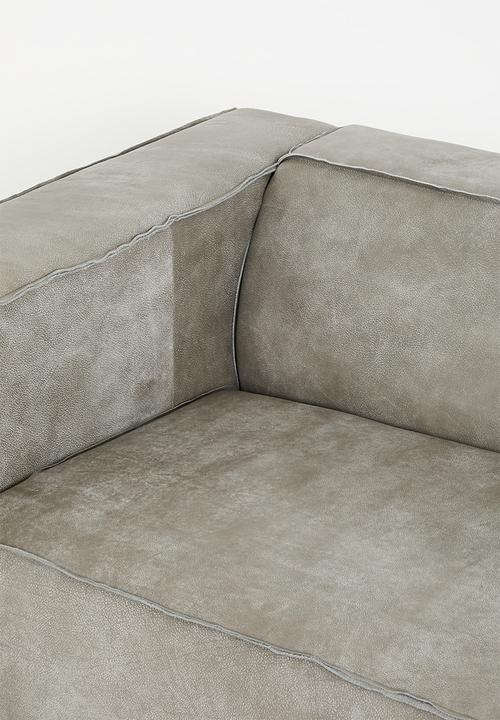 Luxury Grey Leather Sofa For Living Rooms And Lounges- Zambezi Grey-GCC Home Center