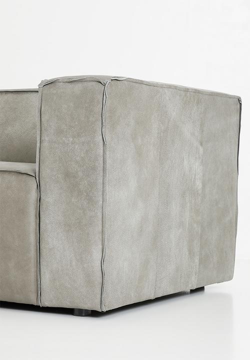 Luxury Grey Leather Sofa For Living Rooms And Lounges- Zambezi Grey-GCC Home Center
