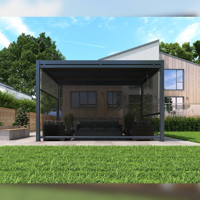 Outdoor Pergola & Screen with LED Light (300×400 cm)