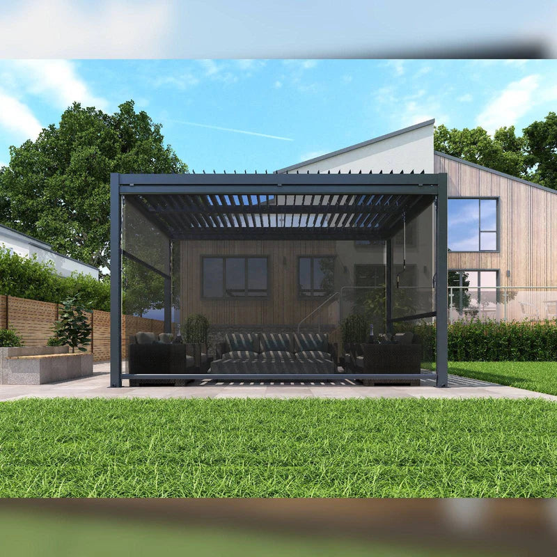 Outdoor Pergola & Screen with LED Light (300×400 cm)
