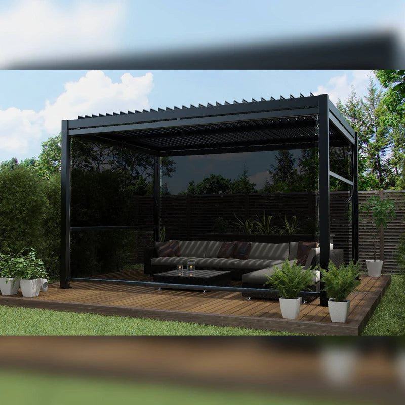Outdoor Pergola & Screen with LED Light (300×400 cm)