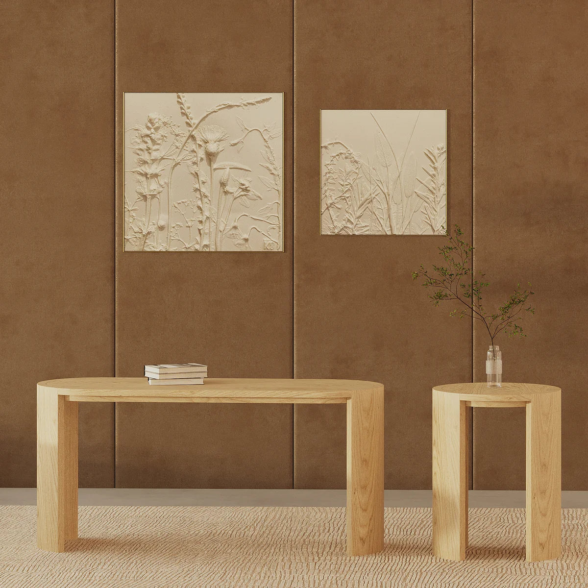 Coffee Table – 95 x 35 CM | Modern Oak Veneer Design