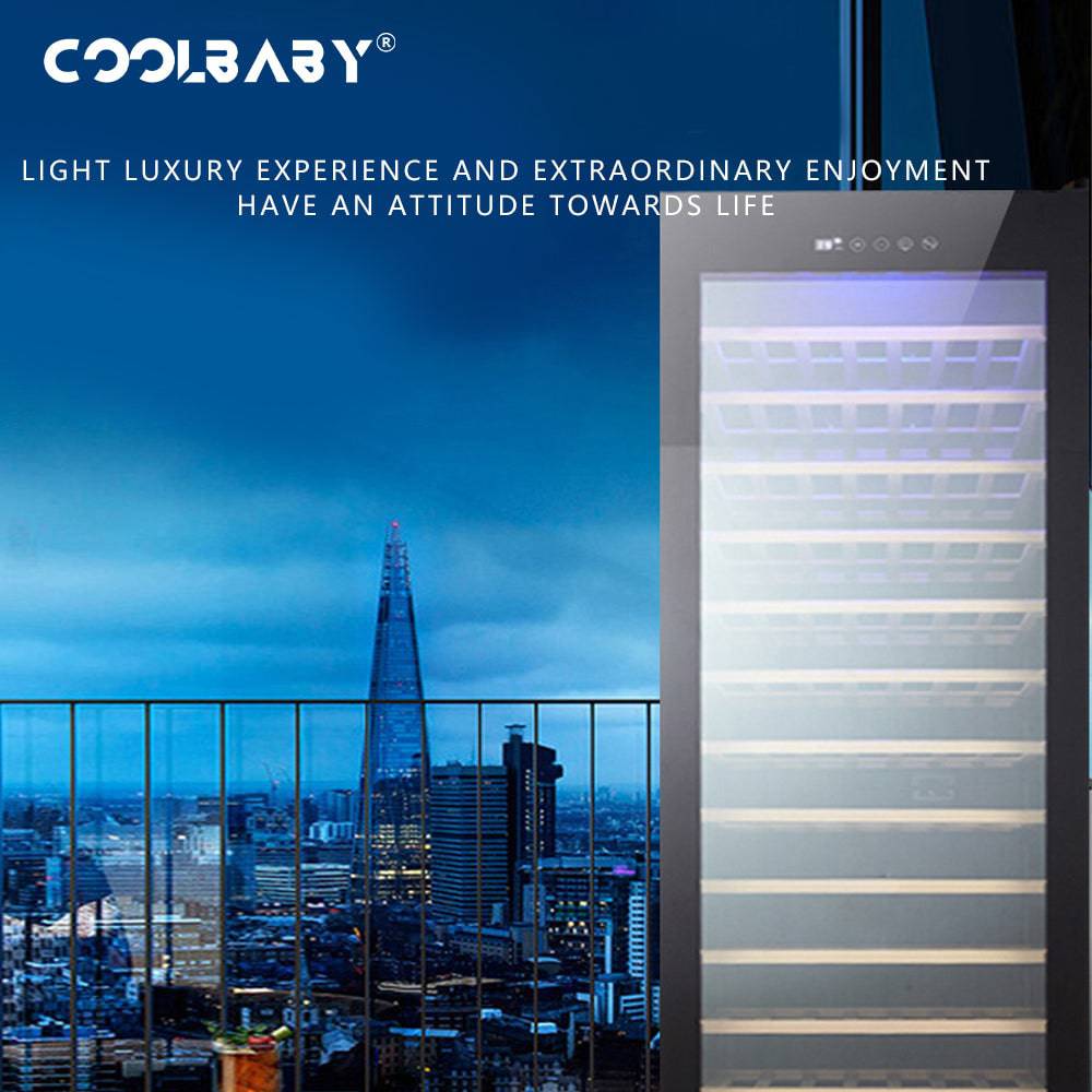 Premium 110-Bottle Wine Cooler: Precision Cooling, Compact Design, and Ultra-Quiet Operation