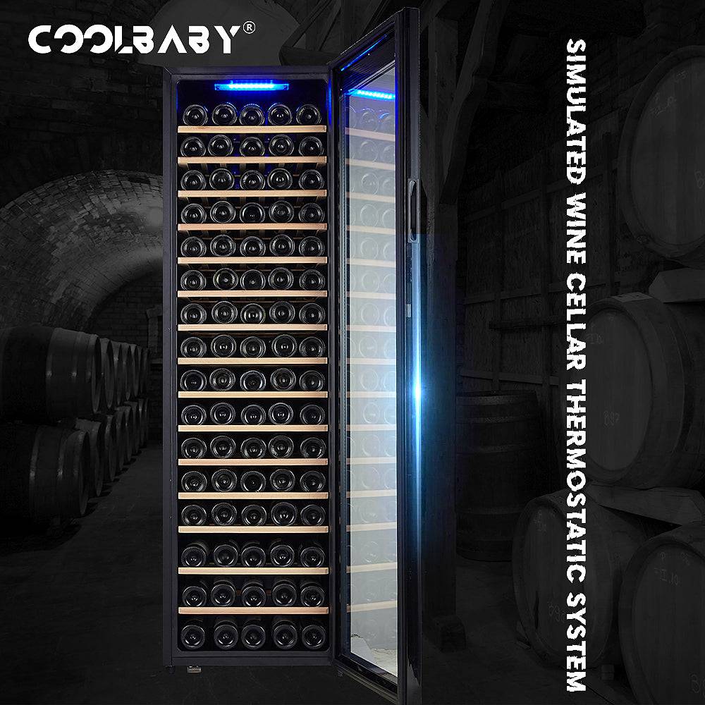 Premium 110-Bottle Wine Cooler: Precision Cooling, Compact Design, and Ultra-Quiet Operation