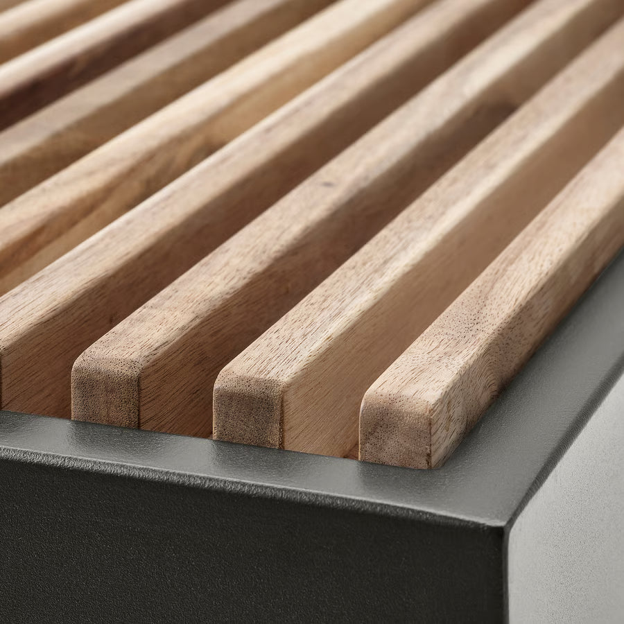 3-Seat Outdoor Conversation Set, 2-Seat Sofa, Coffee Table And Chaise Longue With Side Table