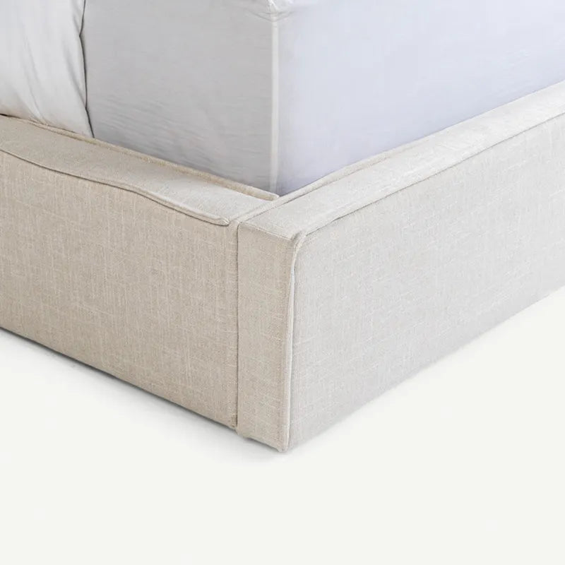 King Bed with Storage 180x200cm – Ecru