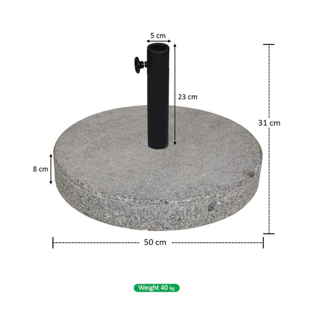 Round Marble Umbrella Base 40 & 50 kg