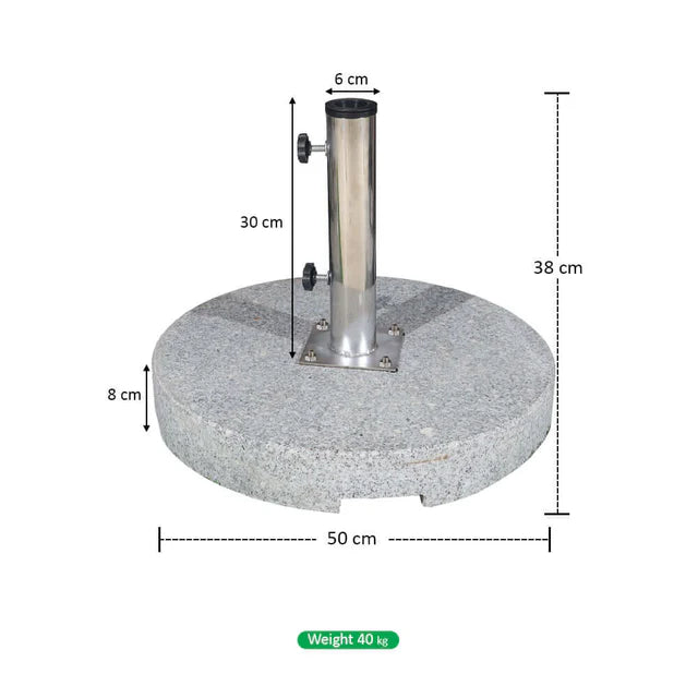 Round Marble Umbrella Base 40 & 50 kg