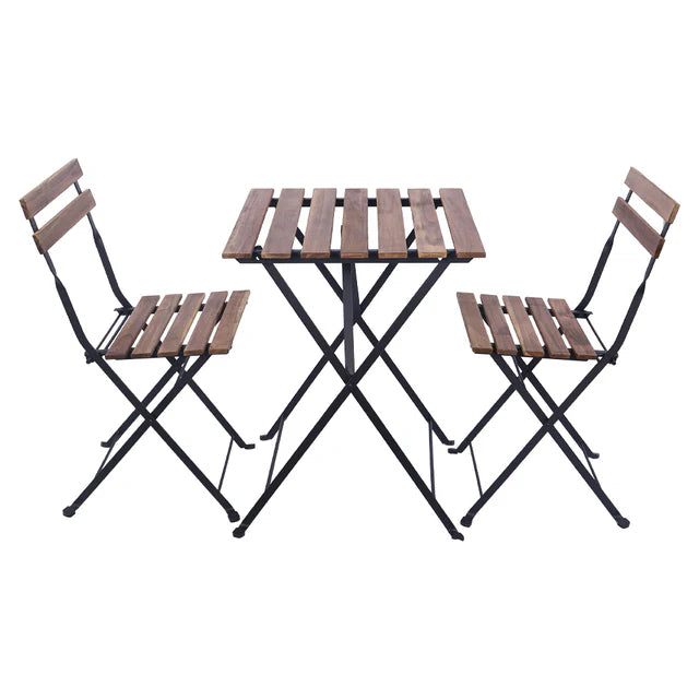 Set of 3 Folding Dining Table Chair-GCC Home Center