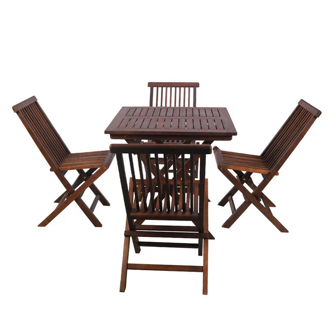 Wooden Table and Chair Set (5 pieces) - Garden Set-GCC Home Center