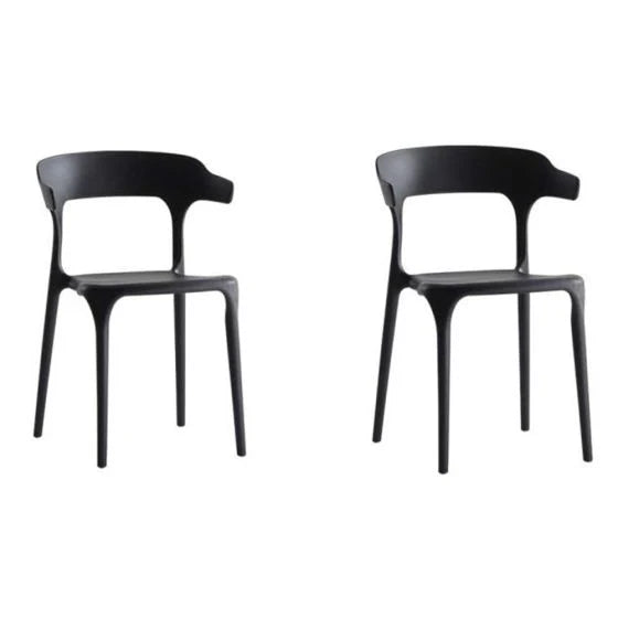 Modern Cuisine Stackable Plastic Chairs For Hotels, Negotiations, And Cafes - Black-GCC Home Center