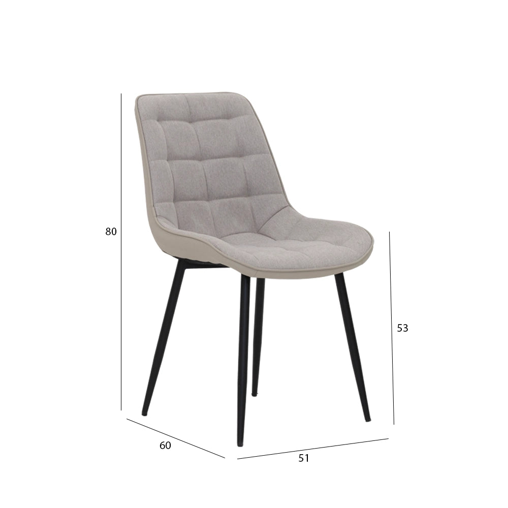 6-Seater Dining Set – Oak & Grey