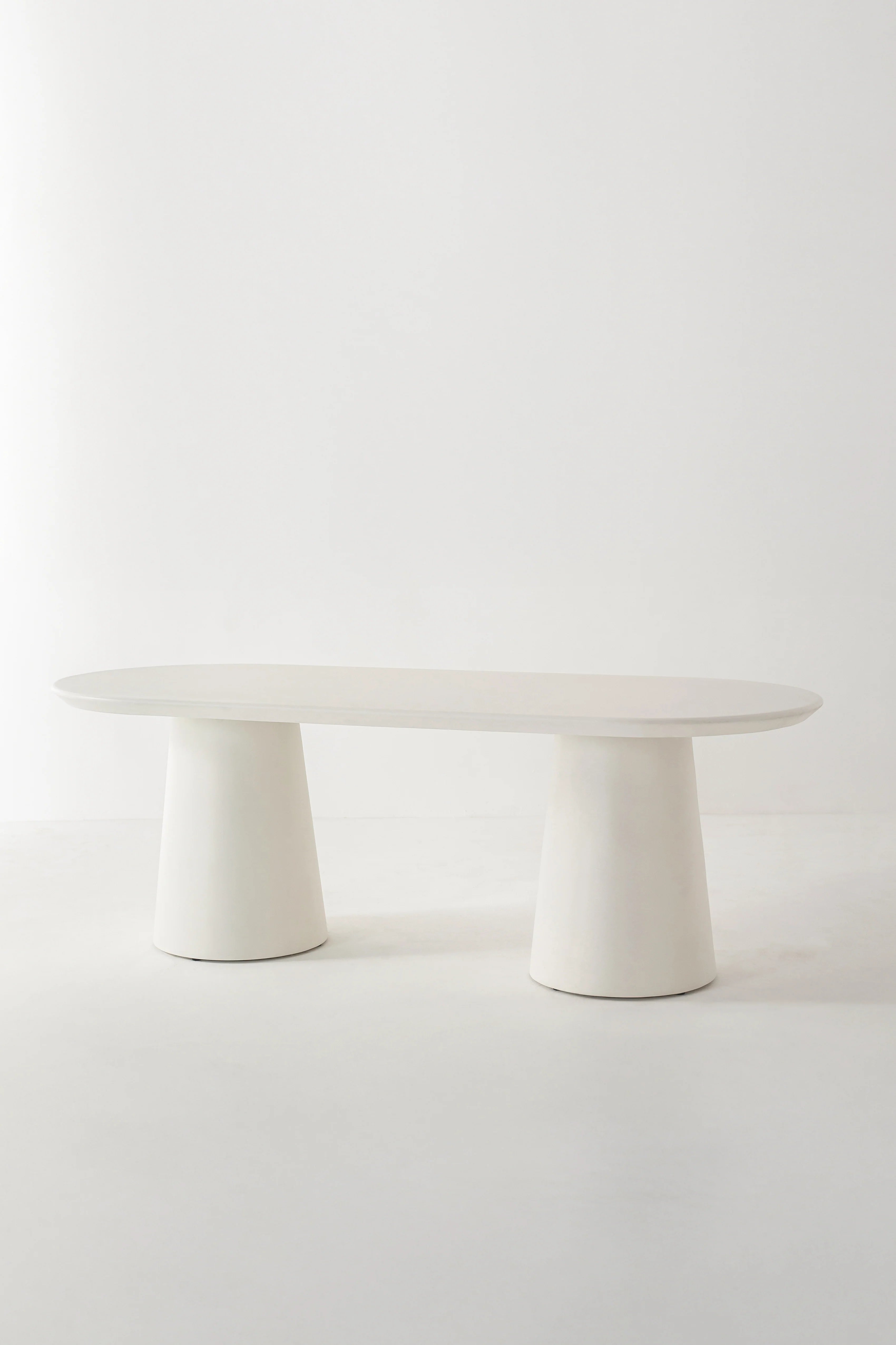 Elegant Off White Concrete Dining Table